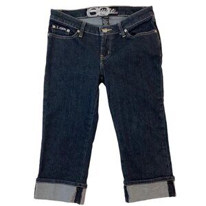 Enyce Cuffed Capri Jeans Low Rise Blue Stretch Denim Size 7